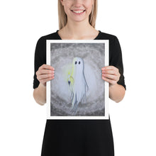 Load image into Gallery viewer, Cute Ghost with candle art Print Poster
