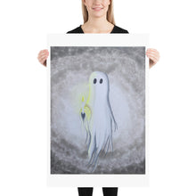 Load image into Gallery viewer, Ghost holding a candle artwork
