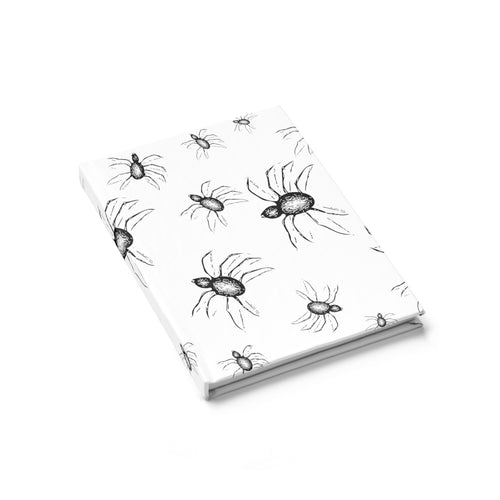 Halloween Journal Black and white spider web Design  - Ruled Line