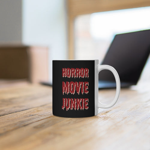 Horror Movie Junkie Ceramic Mug 11oz Great Gift For Horror Fans