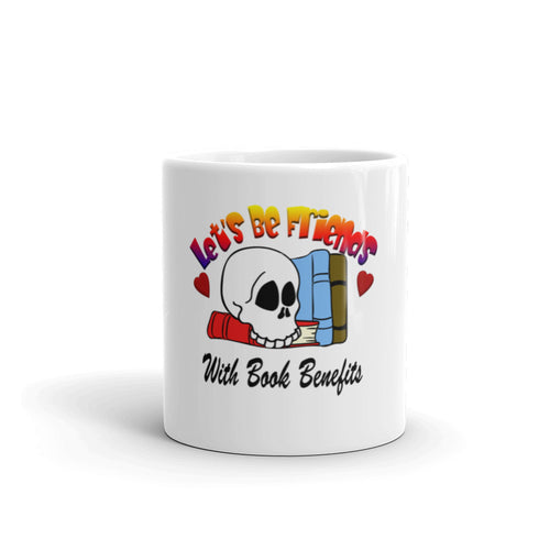 Lets be friends with book benefits coffee mug perfect gift for book lover reader